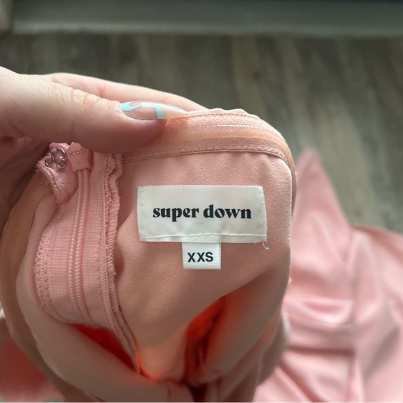 Superdown Aubrey Off Shoulder Jumpsuit in Blush - Picture 5 of 5